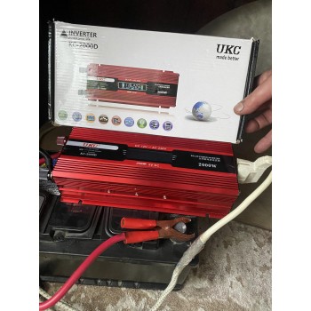 Инвертор (преобразователь) 12V-220V 2000W LCD дисплей